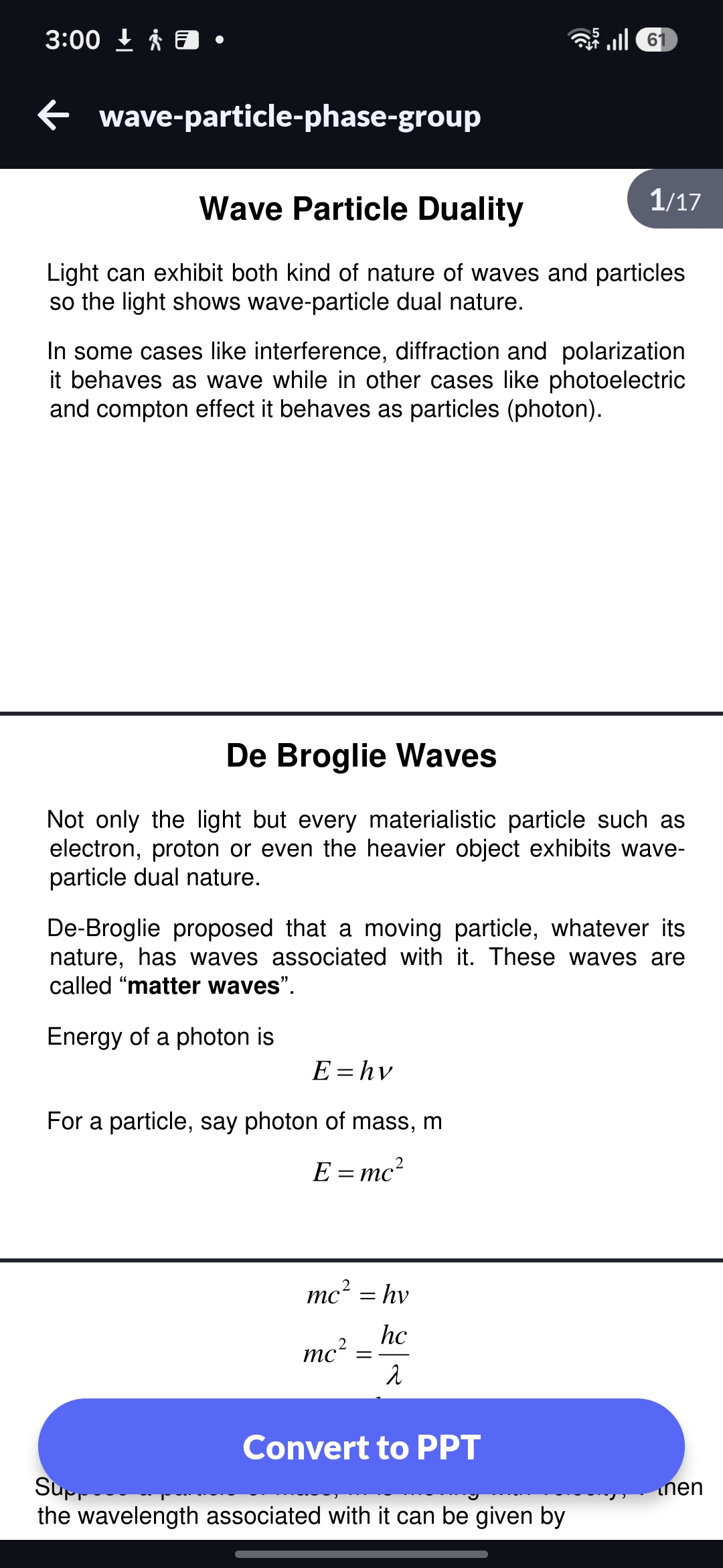 De broglie wave equation